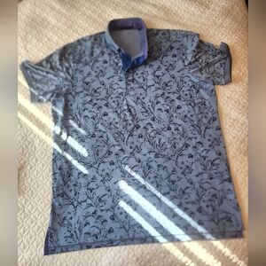 Greyson Blue and Black Patterned Shirt